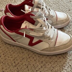 Vans Red and White Casual Sneakersred van
